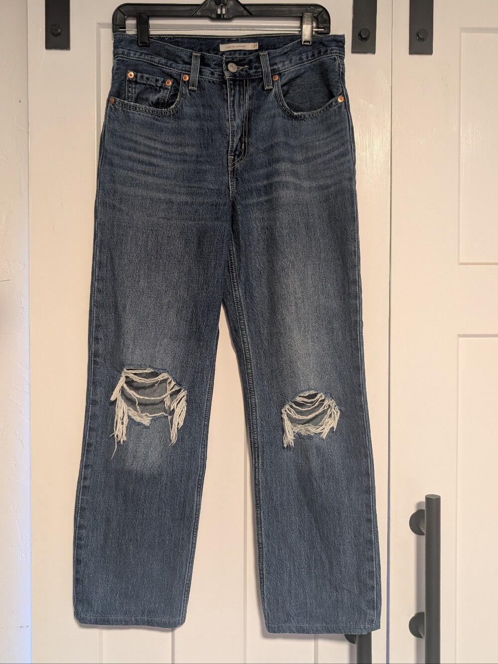 LEVI'S Low Pro Straight 27 Denim Jeans - Blue